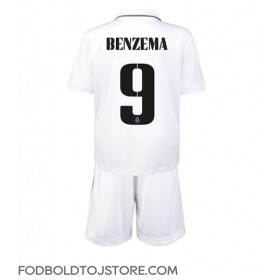 Real Madrid Karim Benzema #9 Hjemmebanesæt Børn 2022-23 Kortærmet (+ Korte bukser)
